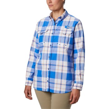 Columbia PFG Super Bahama Long Sleeve, Camisa Azules Para Mujer | 069152-BPD